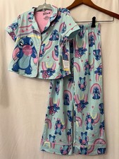 Lilo  Stitch Girls 2 Piece Short Sleeve Top and Pants Pajama Set Small 6/6X New