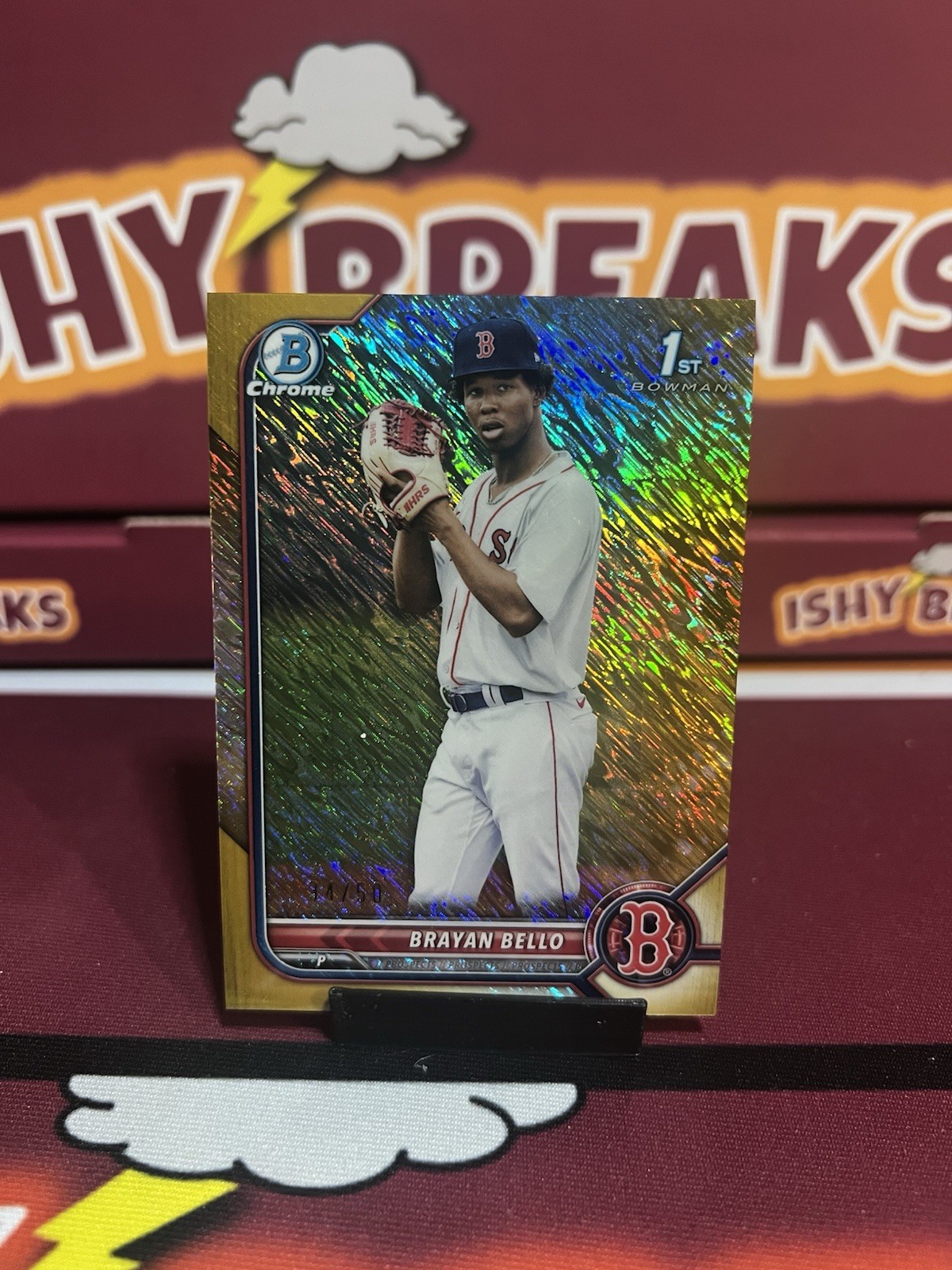 2022 1st BOWMAN CHROME BRAYAN BELLO (BCP-107) GOLD SHIMMER /50 RC