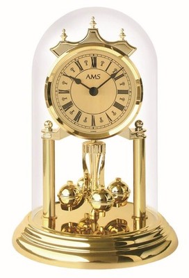 AMS 1203 Jahresuhr mit batteriebetriebenem Quartzwerk und Glasglocke