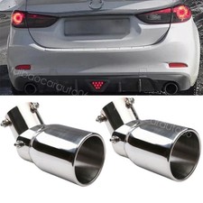 2pc For Mazda 3 6 Sedan Exhaust Pipe Tip Rear Tail Throat Muffler 1.5-2.1 2pc For Mazda 3 6 Sedan Exhaust Pipe Tip Rear Tail Throat Muffler 1.5-2.1