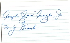 Angel  Aragon Jr. -Autograph- 1941 NYG