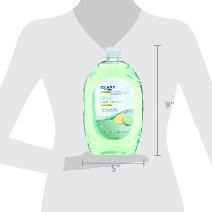 Equate citrus antibacterial liquid Hand Soap, 50 fl oz......