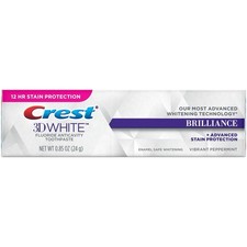 Crest 3D White Fluoride Anticavity Toothpaste Vibrant Peppermint Flavor 0.85oz
