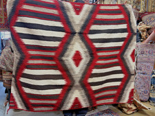 Auth: Antique American Indian Rug / Blanket Chiefs Variant 67x53 NR