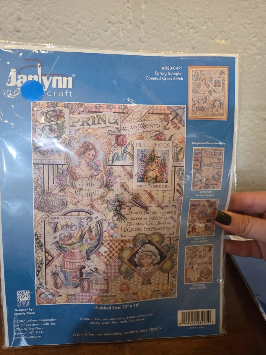 Janlynn Counted Cross Stitch SPRING/SUMMER/AUTUMN/WINTER *Complete Set* HTF