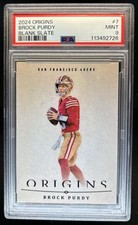 2024 Panini Origins Brock Purdy Blank Slate #7 49ers PSA 9