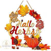 TüRkranz Holz Herbst Deko FüR Eingang Erntedankfest Herbstdeko