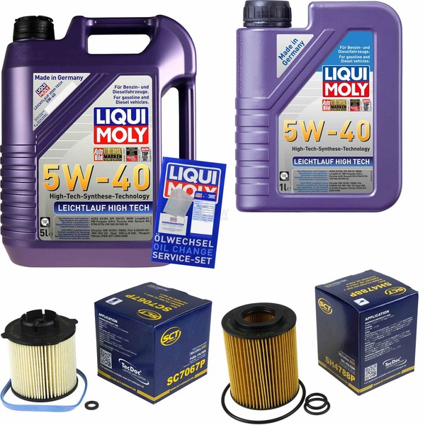 Inspektionskit Filter Liqui Moly ÖL 6L 5W-40 FüR Opel Astra J Caravan 1.7 Cdti-image