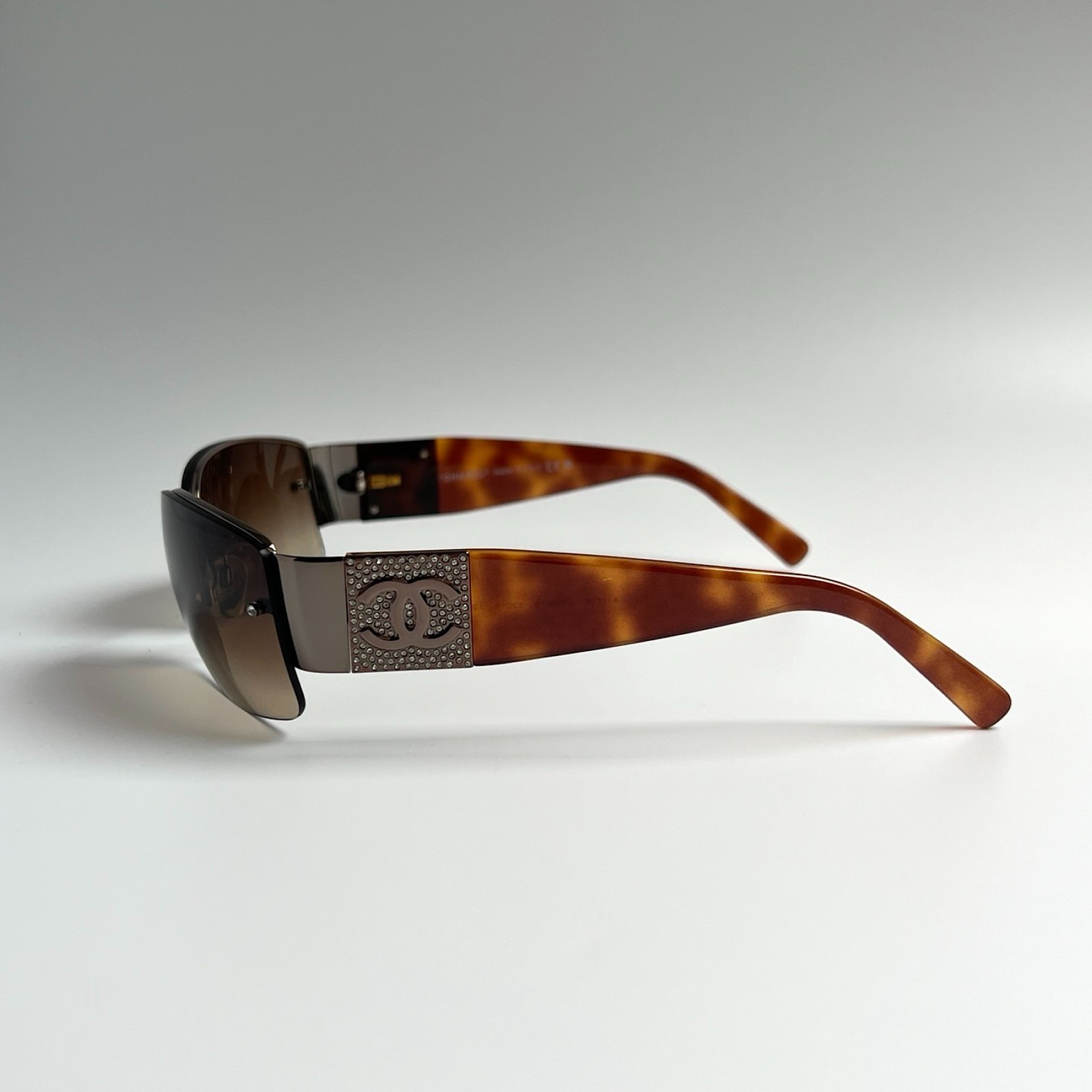 Chanel Rimless Sunglasses Rectangular Authentic B… - image 2