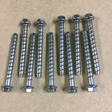 10 Pieces of Simpson 3/8 x 4" Titen HD Zinc Concrete Screw Anchors THD37400H
