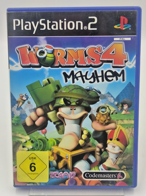  Videospiel Videogame Codemaster Team17 Sony Playstation 2 PS2 Worms 4 Mayhem 