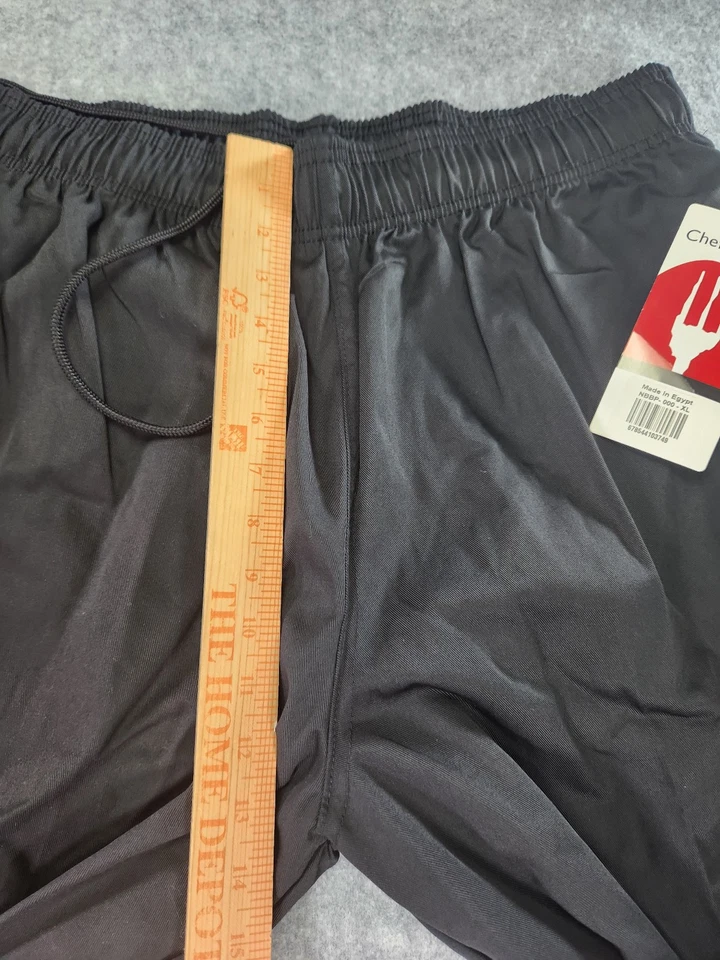 Chef Works Pants Mens XL Black Elastic Waist Drawstring Employee NBBP-000 - Image 4 of 4