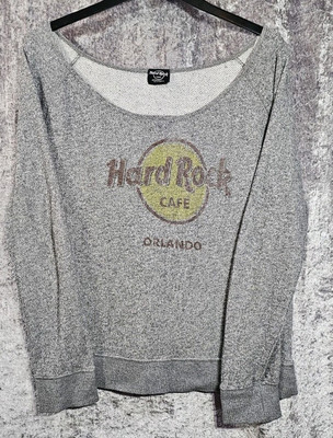 Hard Rock Cafe Orlando Vintage grauer Pullover Größe L (siehe Maße)