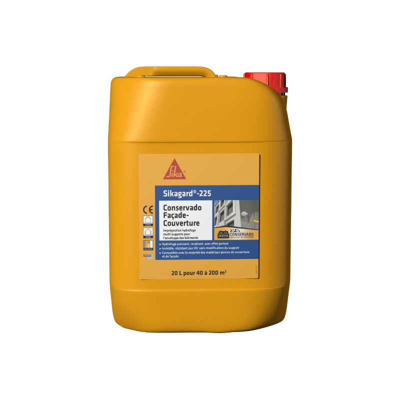 Sikagard-225 hydrofuge façades anti-infiltration pour imperméabiliser 20L