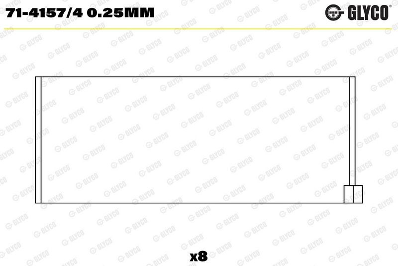 Coussinet de bielle GLYCO 71-4157/4 de haute précision 0.25mm pour ALFA ROMEO