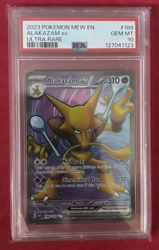 Pokémon Alakazam EX 188/165 SV Scarlet & Violet 151 PSA 10 GEM