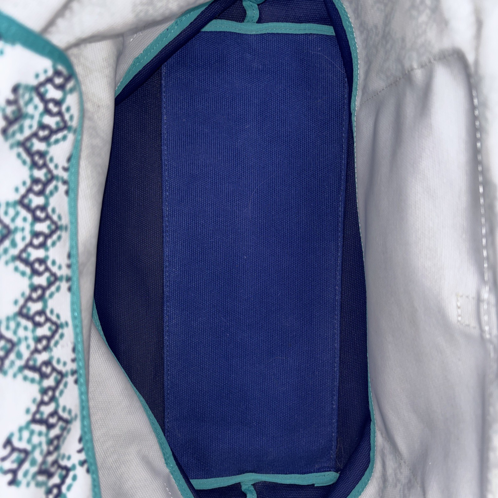 Vineyard Vines Cotton Drawstring Backpack Blue Te… - image 16