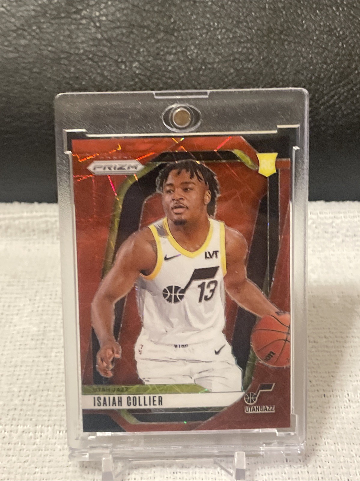 2024-25 PANINI PRIZM ISAIAH COLLIER #227 RC RED LAZER PRIZM SP# 6/35 UTAH JAZZ