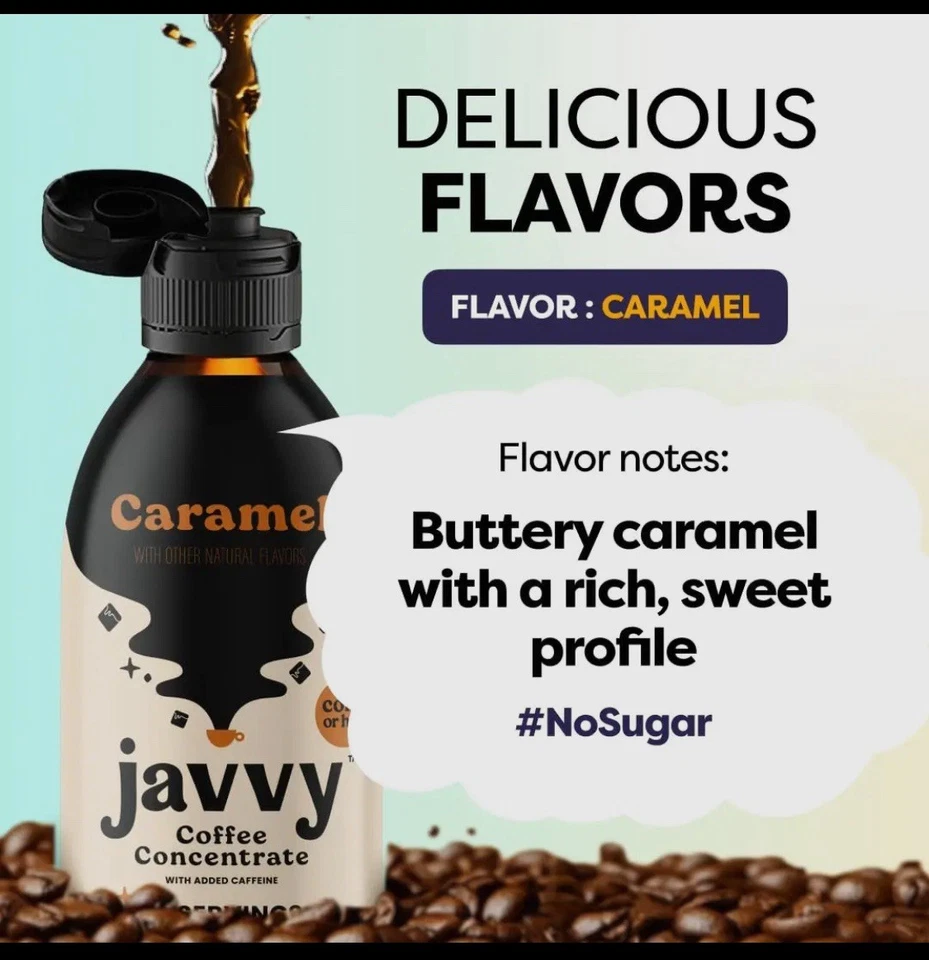 Concentrado de café caramelo frío, 35 porciones, instantáneo caliente/helado Foto 2 de 4