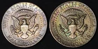 1977D & 1979 Kennedy Half Dollars -- Rainbow Toning & Die crack