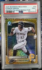 Konnor Griffin 2025 Bowman Mega Box Prospects PSA 9 /50 Gold Pirates Bcp-86
