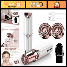Painless Electric Facial Hair Remover for Women - 2 Replacement Heads, As Seen o