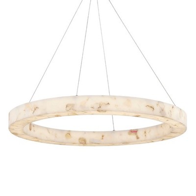Justice Design Group Marble Medley 42''W Ring Chandelier - Brass