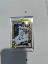 2024 Topps Chrome Cosmic - Yoshinobu Yamamoto Gold Rookie Auto /50  Rare