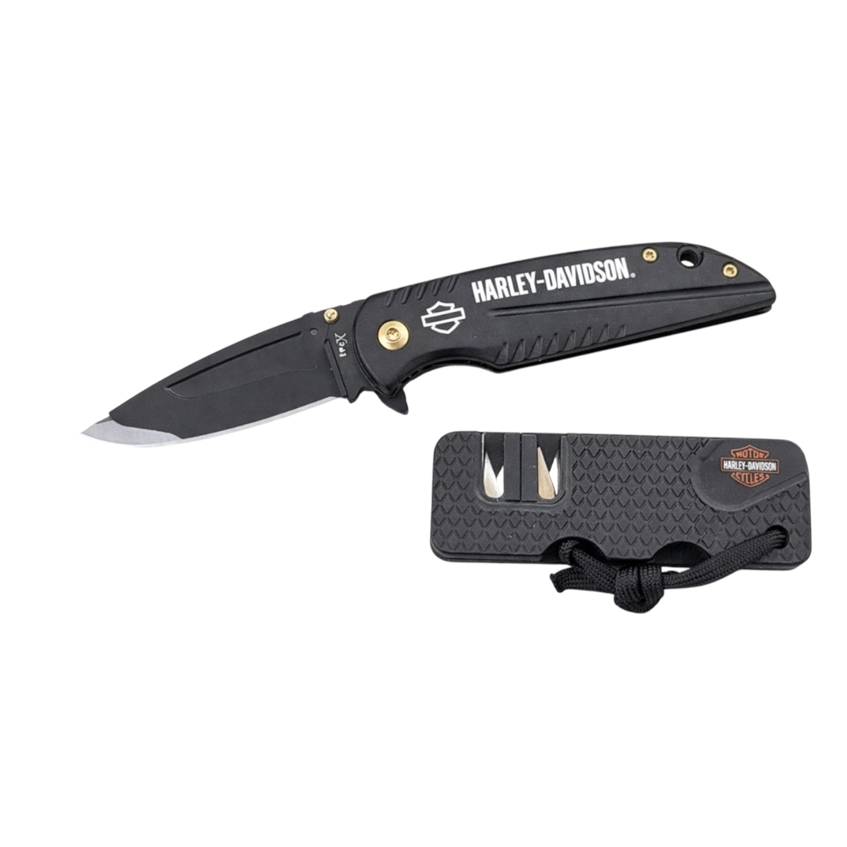 Tec X Harley Davidson Tin Knife & Sharpener Collectible Tin Gift