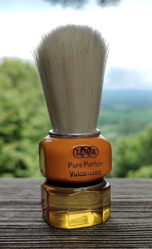 Vintage Original Bakelite Base Shaving Brush Pure Perlon Vulcanized Excellent!