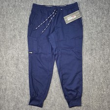 NWT Greys Anatomy Barco 5PKT Logo Tape Jogger Indigo Blue Scrub Pants Size MP
