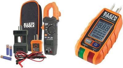 CL120KIT Electrical Tester/Auto-Ranging Digital Clamp Meter Kit & RT250 GFCI Out