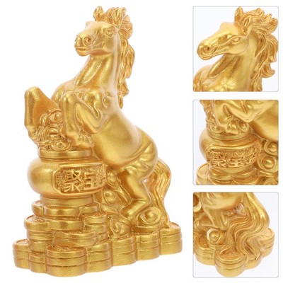 Charming Resin Animal Statue Art Decorative Running Horse Statues