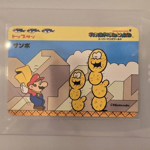 Topps Mario, Pokey game card Super Mario World Nintendo Vintage NES Excellent