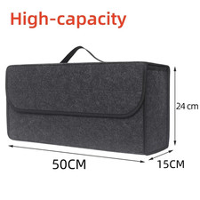 Large Car Trunk Organizer Felt Storage Box Anti Slip Compartment SUV Bag