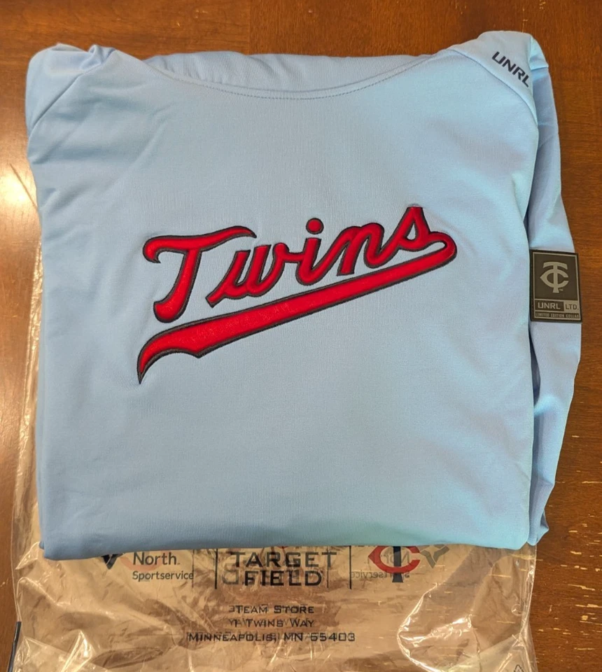 UNRL x Minnesota Twins Powder Blue Crossover Hoodie 2025 Drop 3 (Size 2XL) ~ NWT - Image 3 of 4