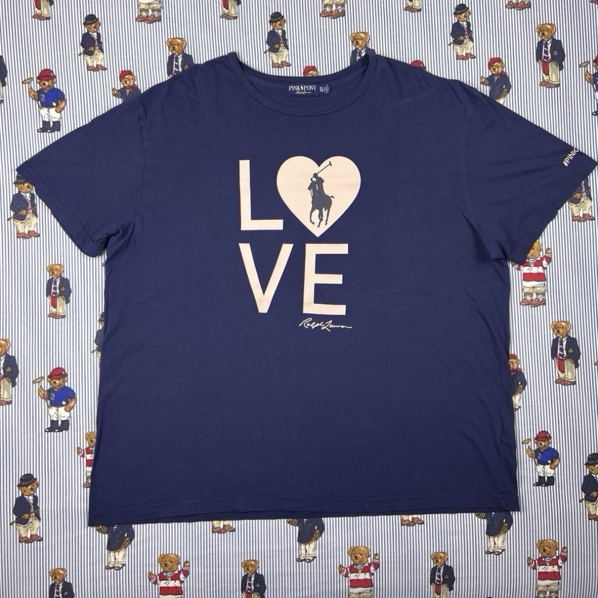 Polo Ralph Lauren rosa pony walk maglietta manica corta taglia XL