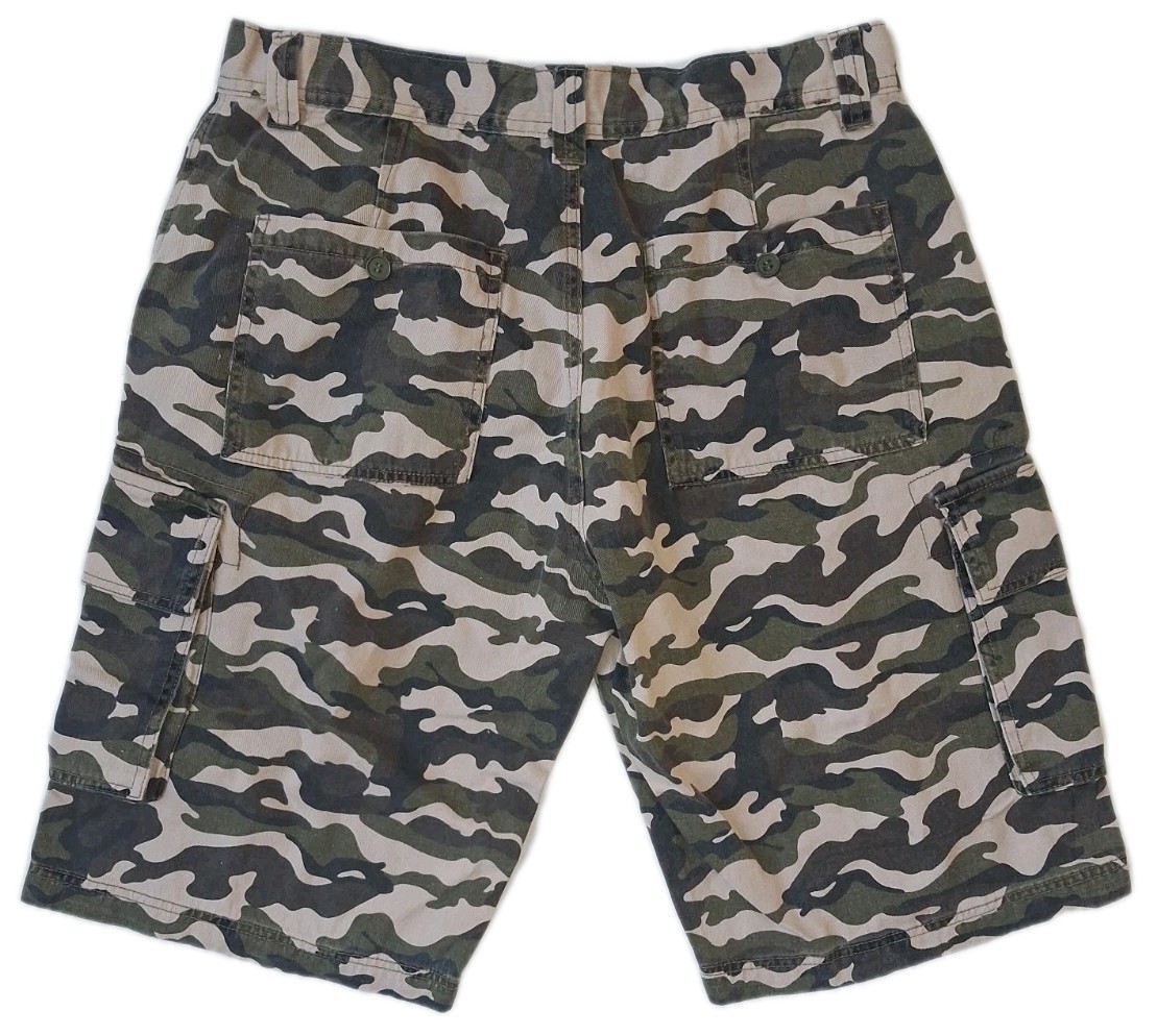 Vintage Z Brand Mens Camo Cargo Shorts 32 Waist 12 Inseam Y2K
