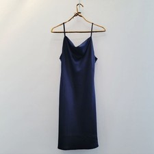 UO Mallory Navy Blue Slip Dress Size Small Urban Outfitters 90s Minimalist Mini