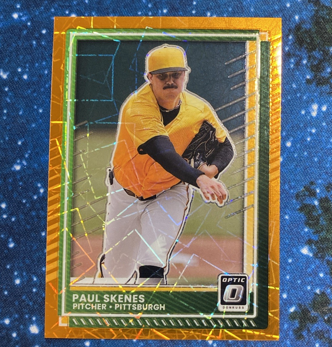 Paul Skenes 2025 Panini Donruss #29 Optic Orange Laser