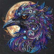 Bead Embroidery Kit DIY "Amber gaze" Beaded Needlepoint Craft Set