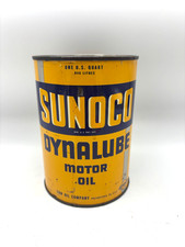 Sunoco Dynalube Motor Oil Can One Quart Sun Oil Company Philadelphia Gas Empty