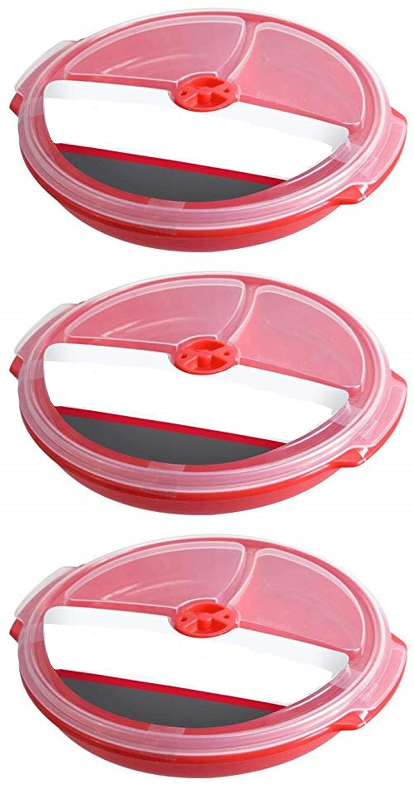 Home Products Essentials 2 Pack- Microwave Food Storage Travel Tray Container...