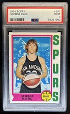 1974-75 Topps George Karl RC Rookie #257 Spurs PSA 9