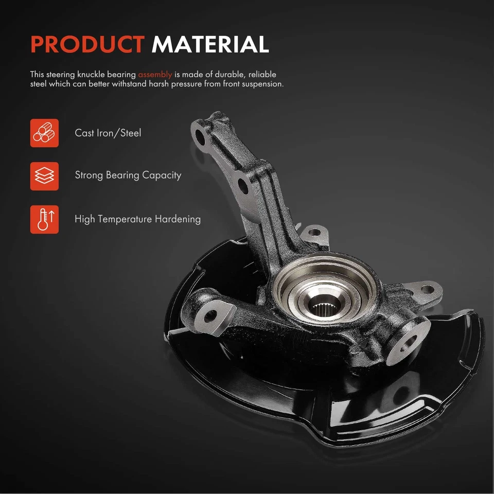 Front Driver Side Steering Knuckle & Hub Bearing Assy for Honda HR-V 2016-2022 - Image 4 of 4