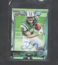 2015 Topps Chrome Mini Devin Smith Refractor Auto #194 Jets