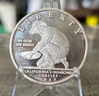 California Diamond Jubilee Grizzly Bear Prospector 1 Oz .999 Silver # 0162