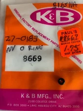 K & B Mecoa Engines  Needle Valve “O” Ring # 8669 NOS HTF