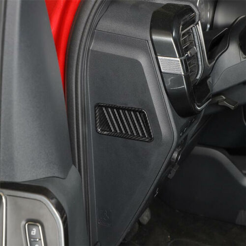 Tablero de fibra de carbono para Ford F-150 F150 2023-2025 salida de aire cubierta de ventilación moldura - Imagen 2 de 10