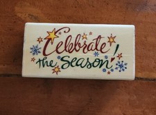 New Stamp City Christmas Celebrate The Season Words Holiday Cards Stars Snow